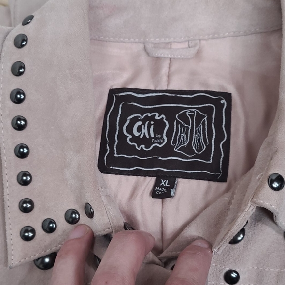 CHI szXL rose lambs leather overcoat needs a clea - Picture 3 of 3